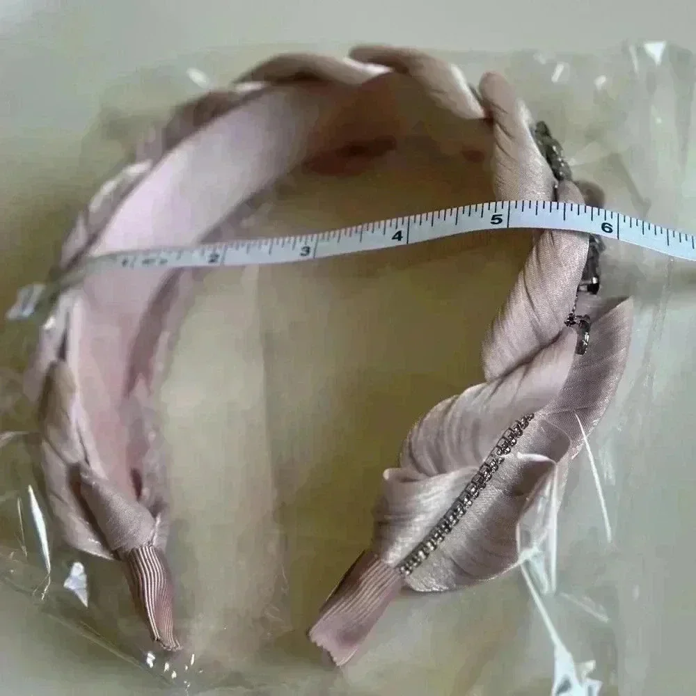 High-grade Rhinestone Chain Detail Non-slip Headband
